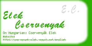 elek cservenyak business card